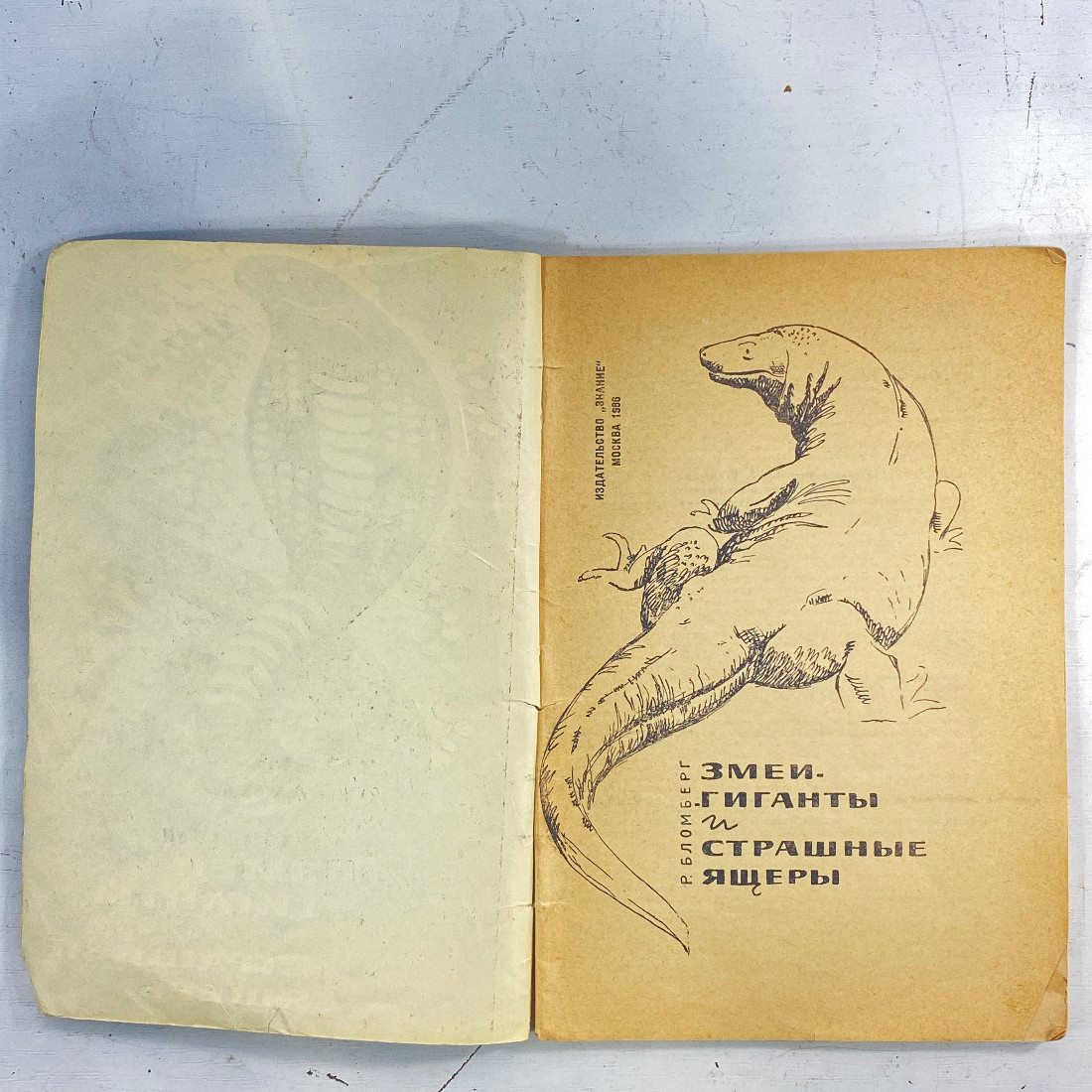"Змеи-гиганты и страшные ящеры" СССР книга. Картинка 2
